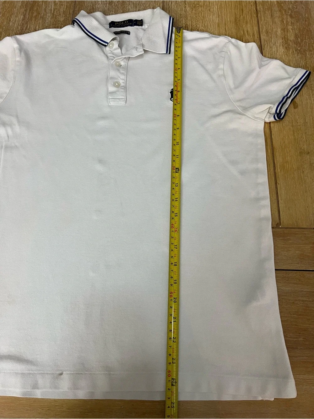 Ralph Lauren White Polo with Navy Trim - Men's